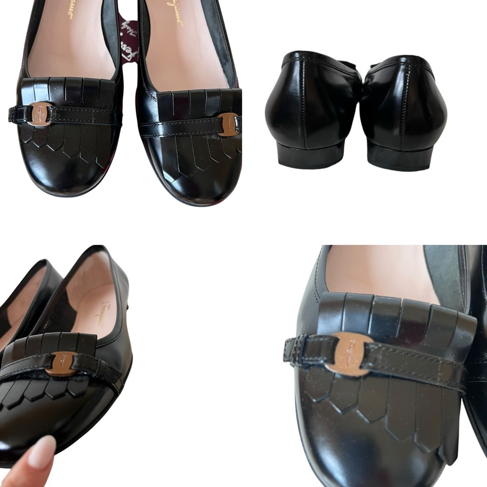 Salvatore Ferragamo Black Patent Leather Shoes size 9.5B - Picture 3 of 16